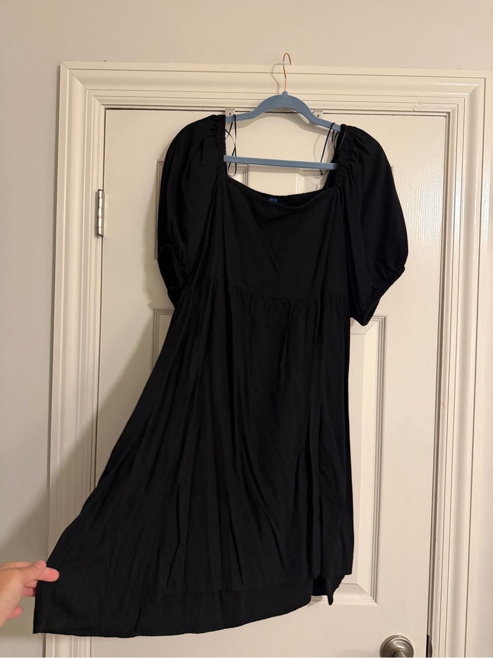 Old Navy Black Puff-Sleeve Mini Dress